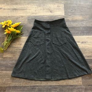 Vintage Union Made grey knit/polyester short skirt.
